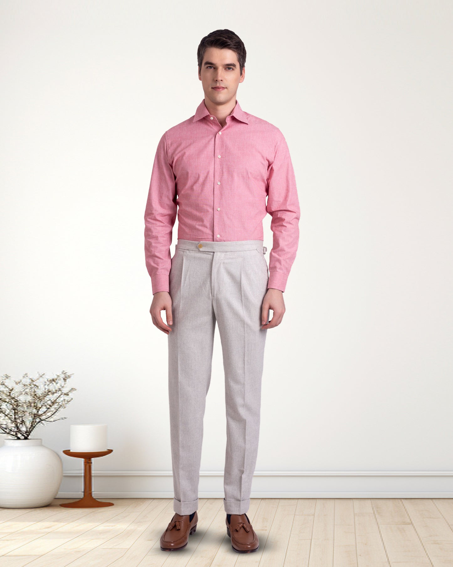 Sommerliches rotes End-on-End-Shirt
