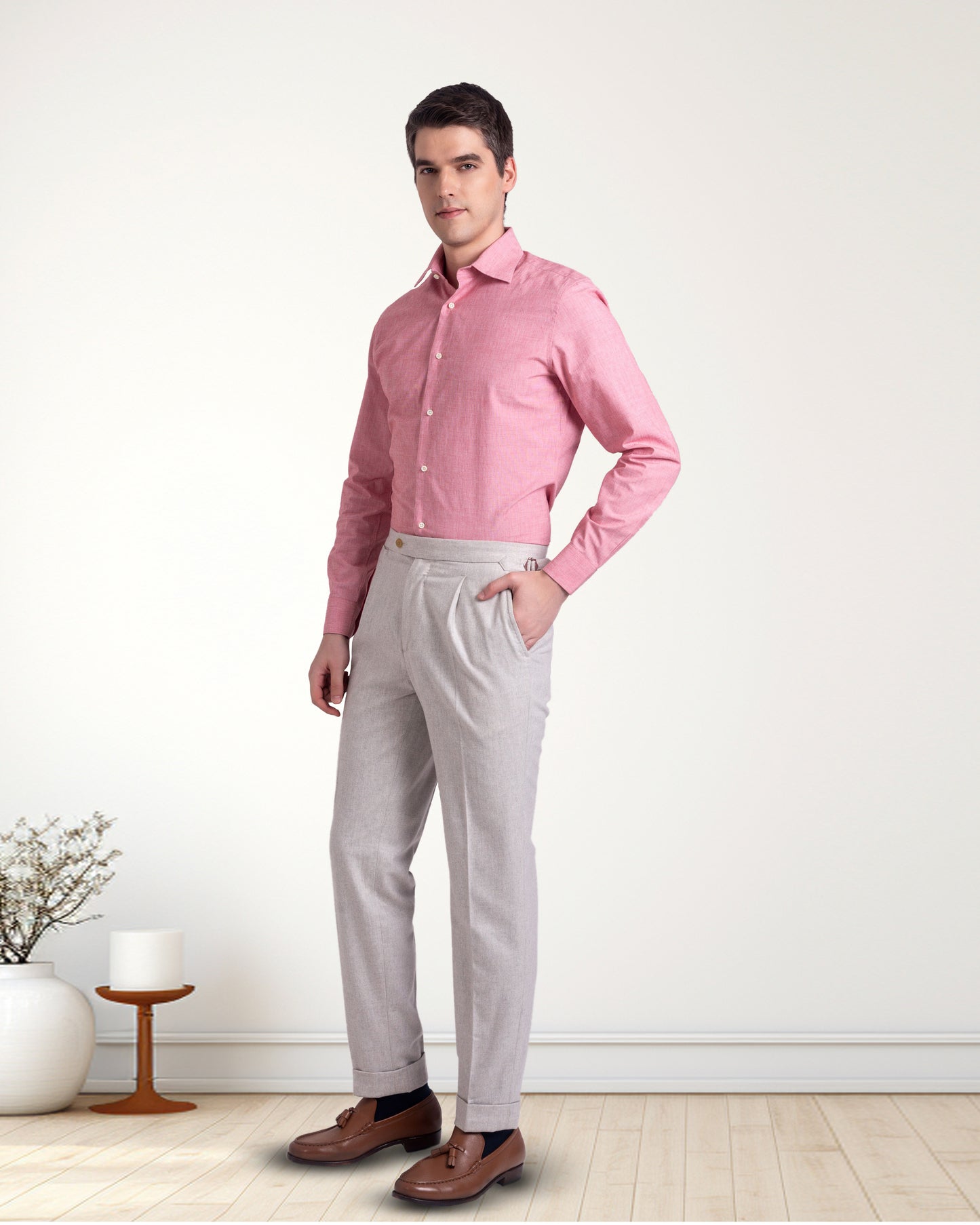 Sommerliches rotes End-on-End-Shirt