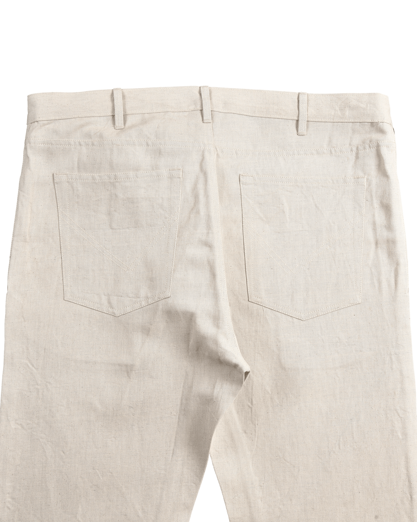 Ecrufarbene Jeans aus Twill-Denim