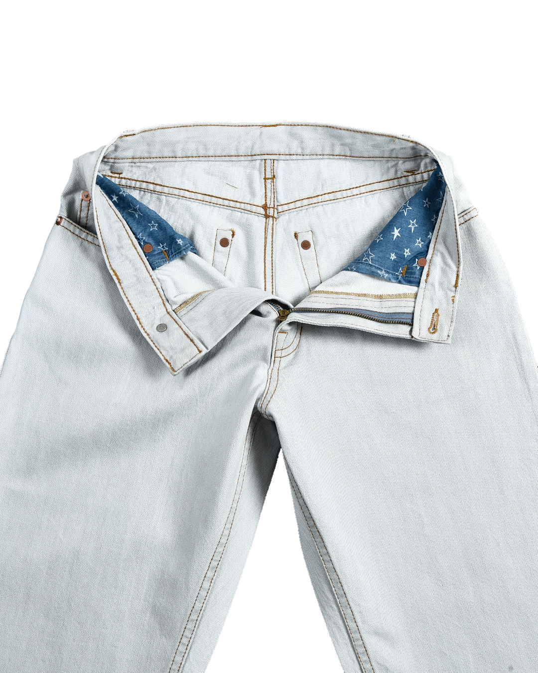Fade Washed Blue Selvage mit Türkistönung - 15-Oz-Jeans