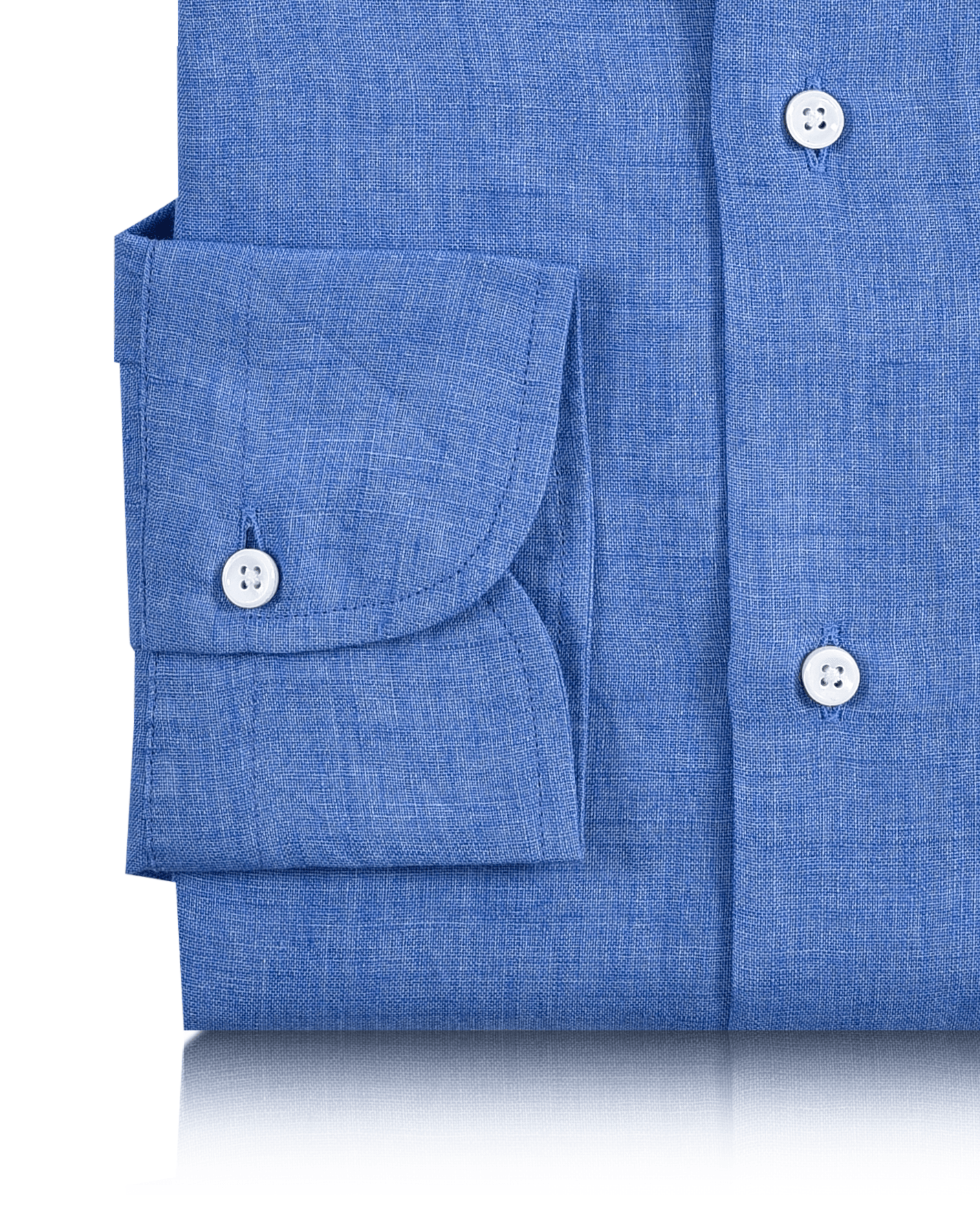 Klassisches Hemd aus blauem Leinen
