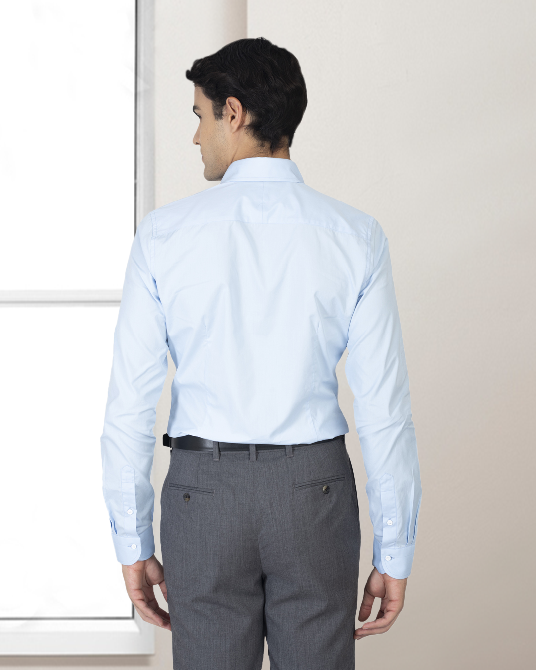 Waschbare Wollhose: Einfarbig Mittelgrau