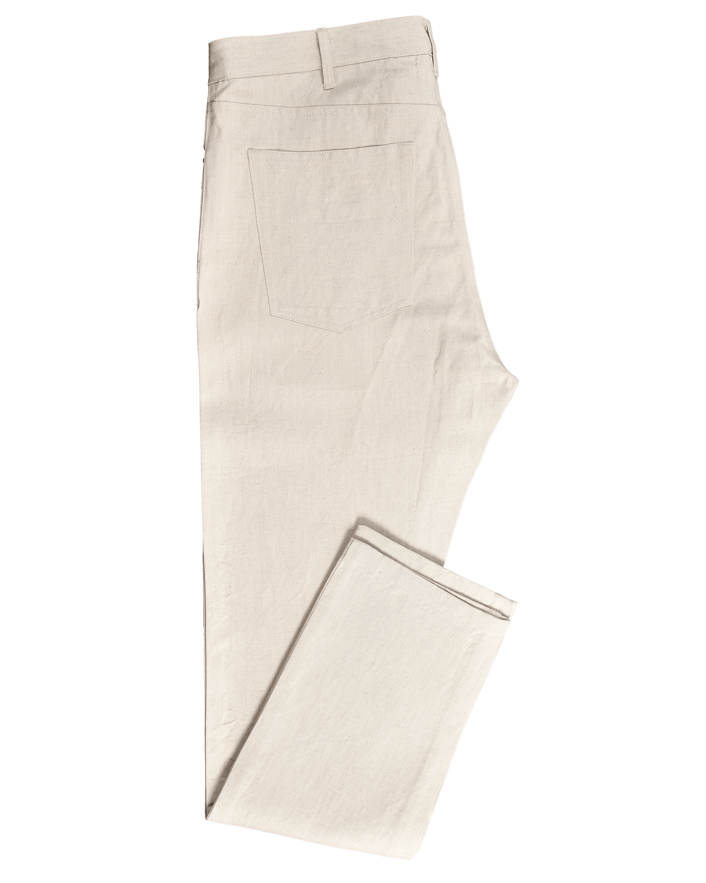 Ecrufarbene Jeans aus Twill-Denim