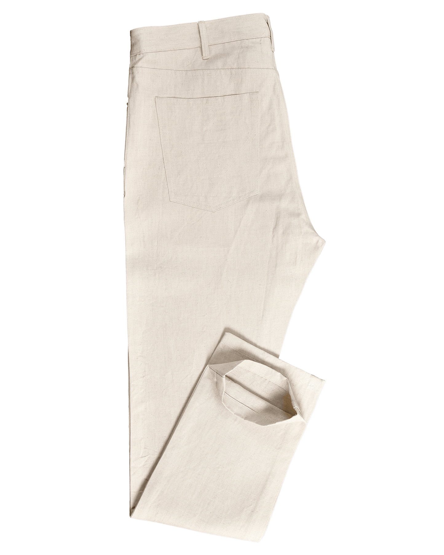 Ecrufarbene Jeans aus Twill-Denim