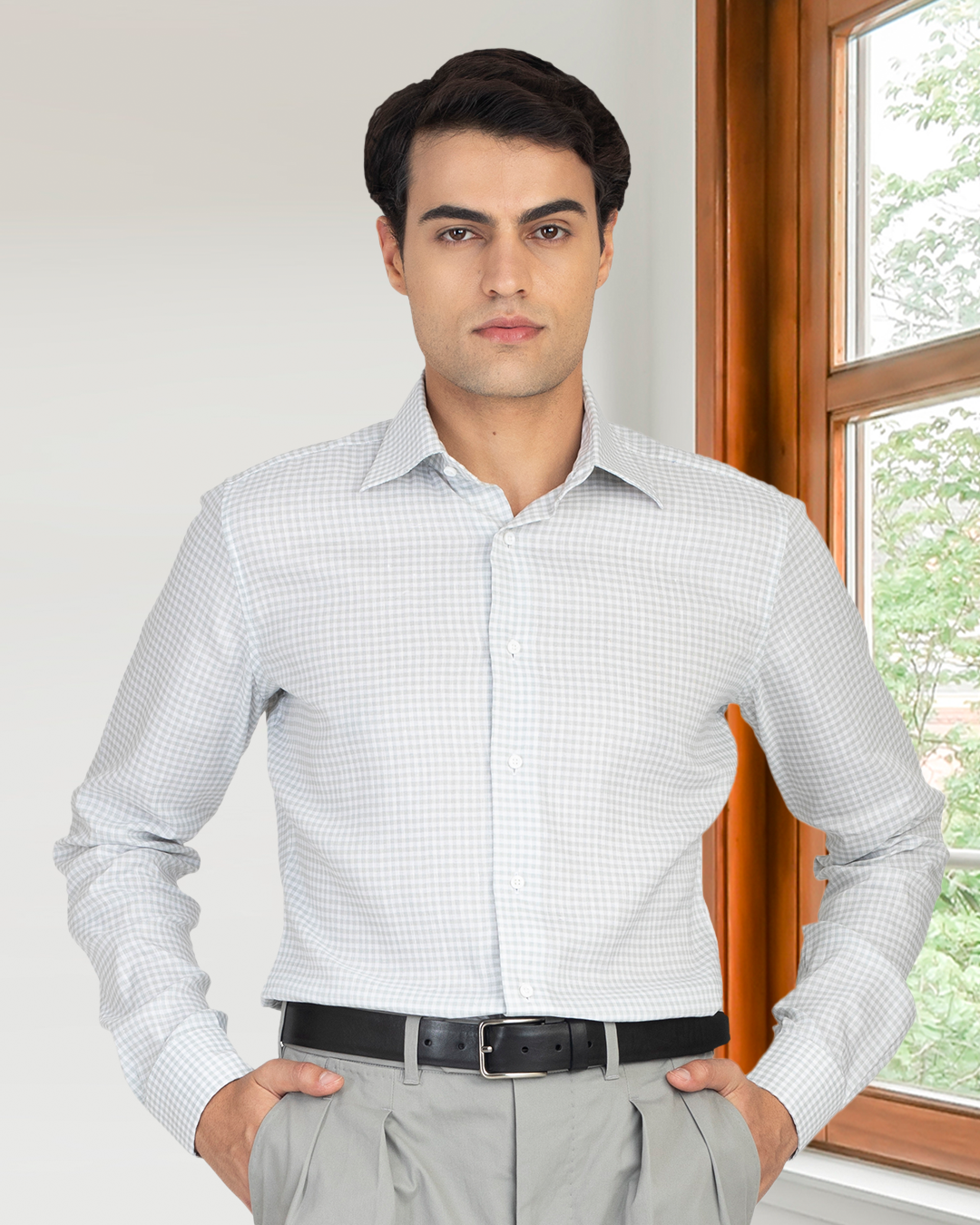 Pleated Dark Grey Dress Pant