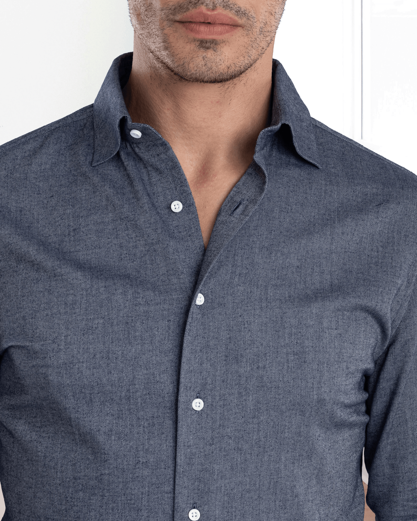 Marineblaue Wolljeans