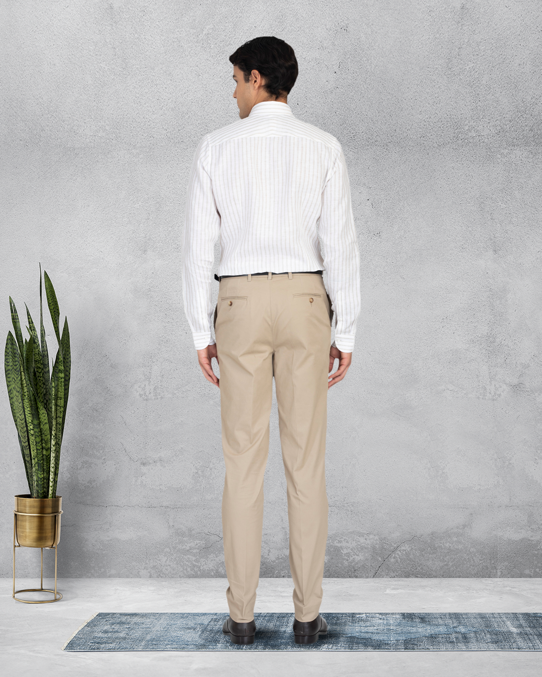 Britische Khaki-Kleiderhose von Genoa