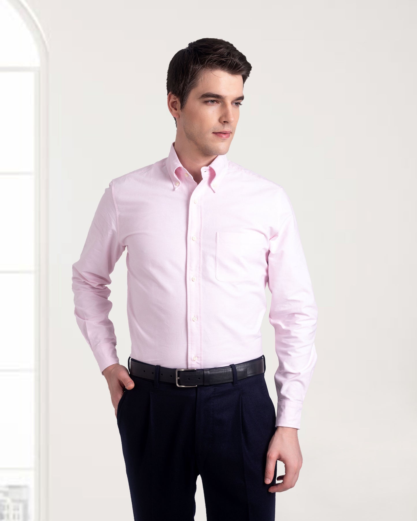 Hellrosa Oxford-Hemd