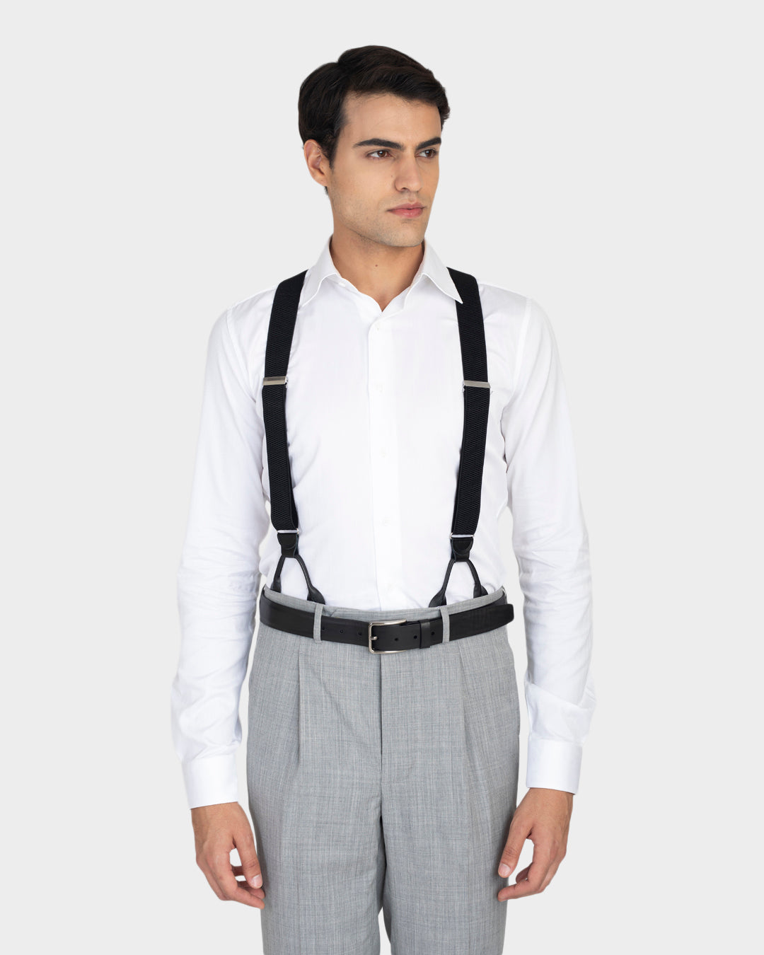 Waschbare graue Hose aus Wolle