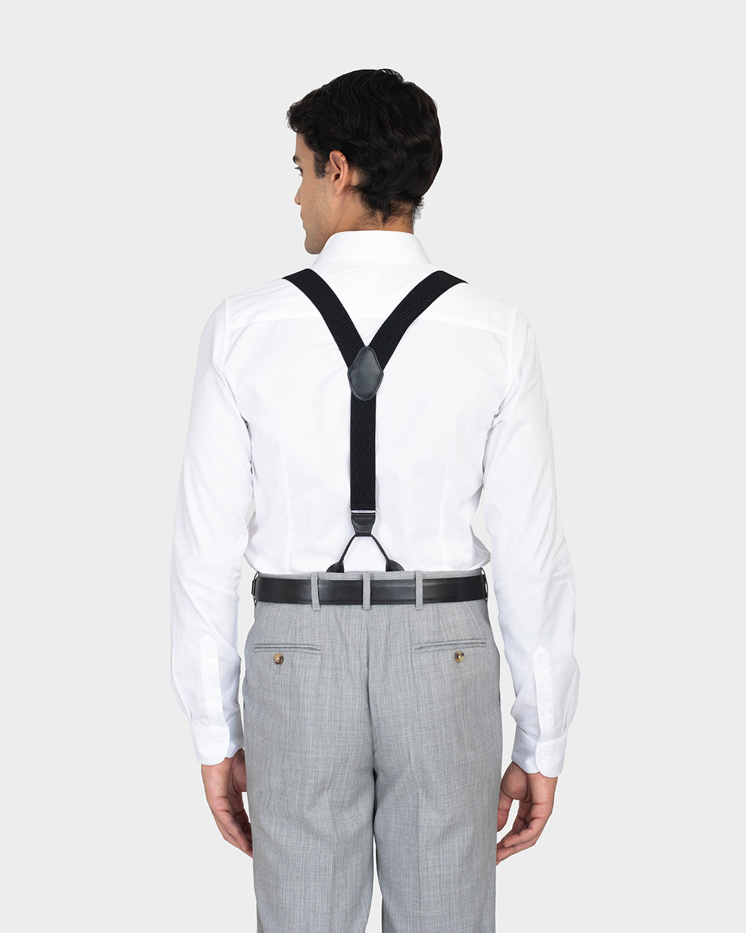 Waschbare graue Hose aus Wolle