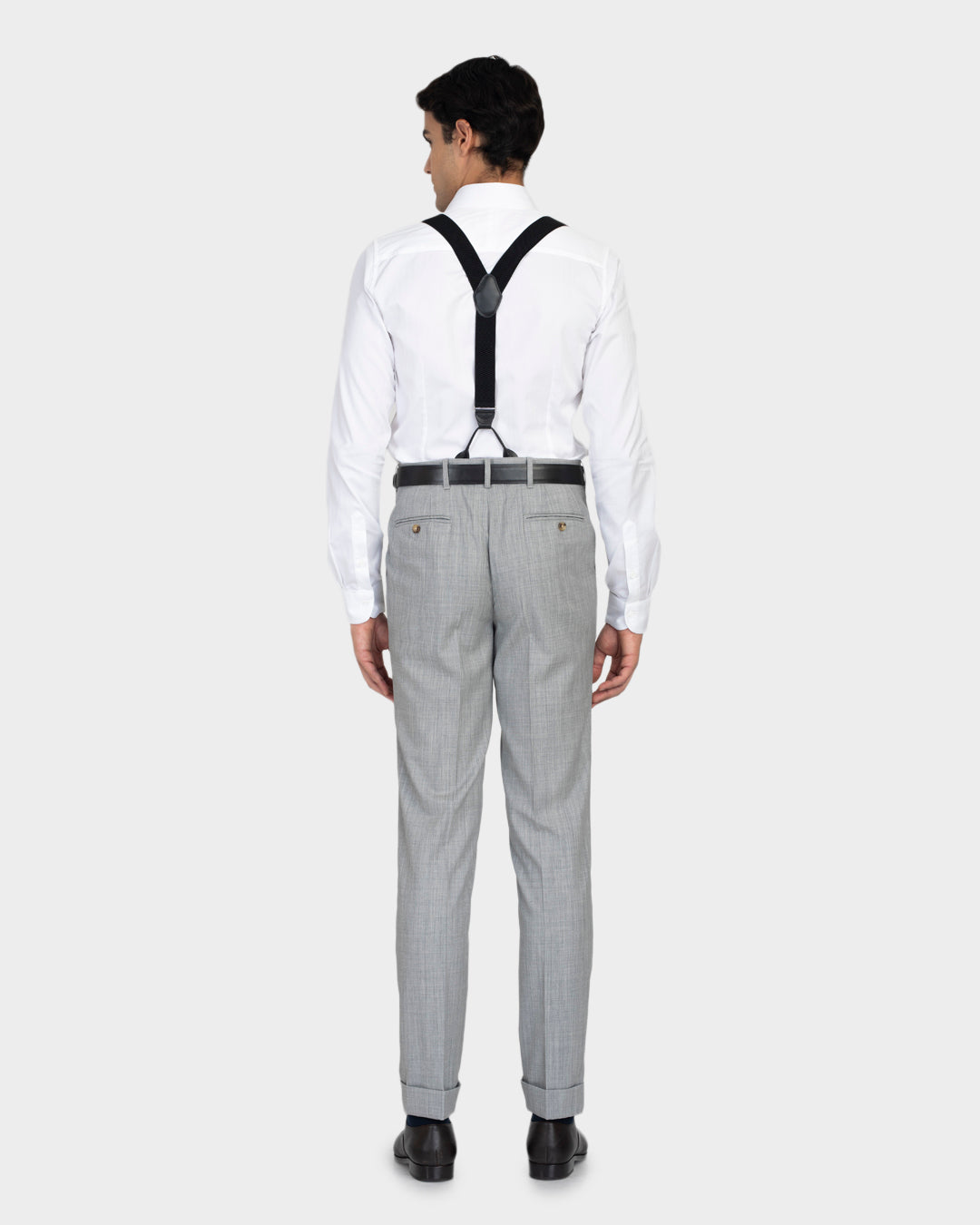 Waschbare graue Hose aus Wolle