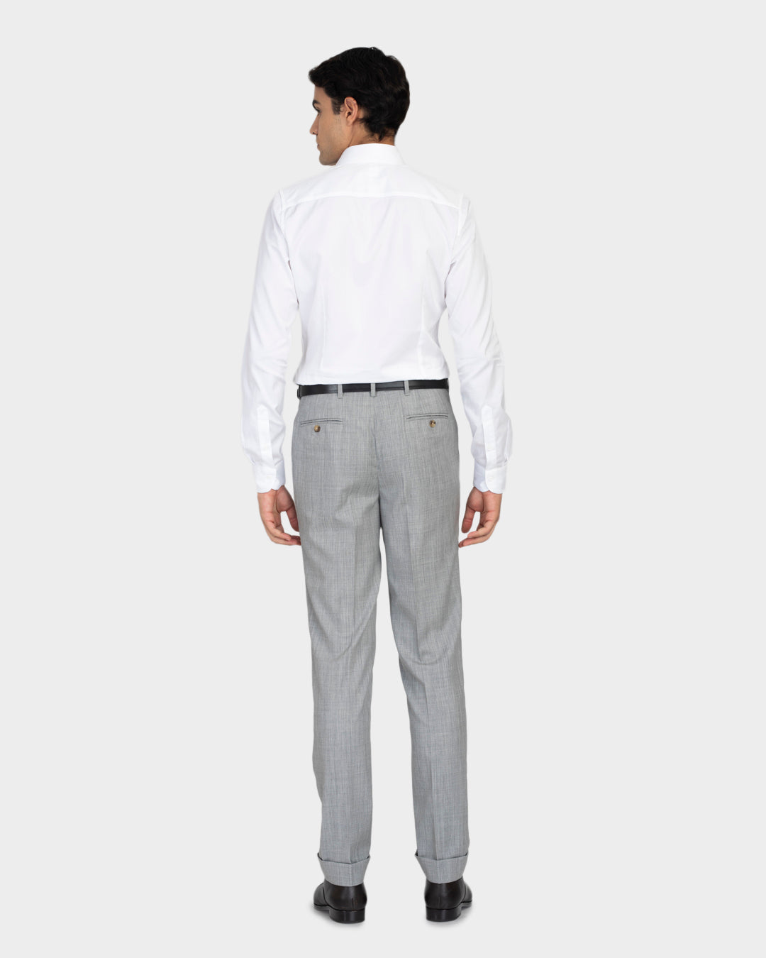 Waschbare graue Hose aus Wolle