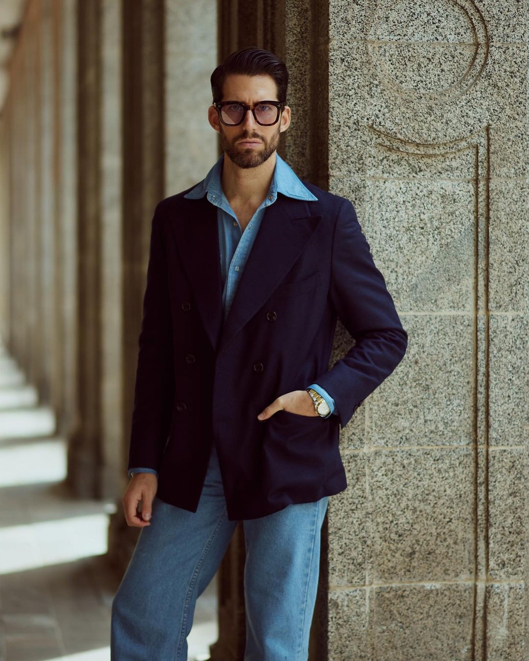 Fade-Waschungs-Indigo-Jeans