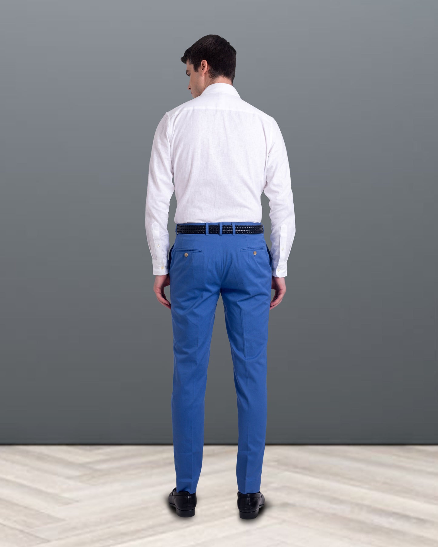 Weißes Fresco Madapolam Chambray Westernhemd