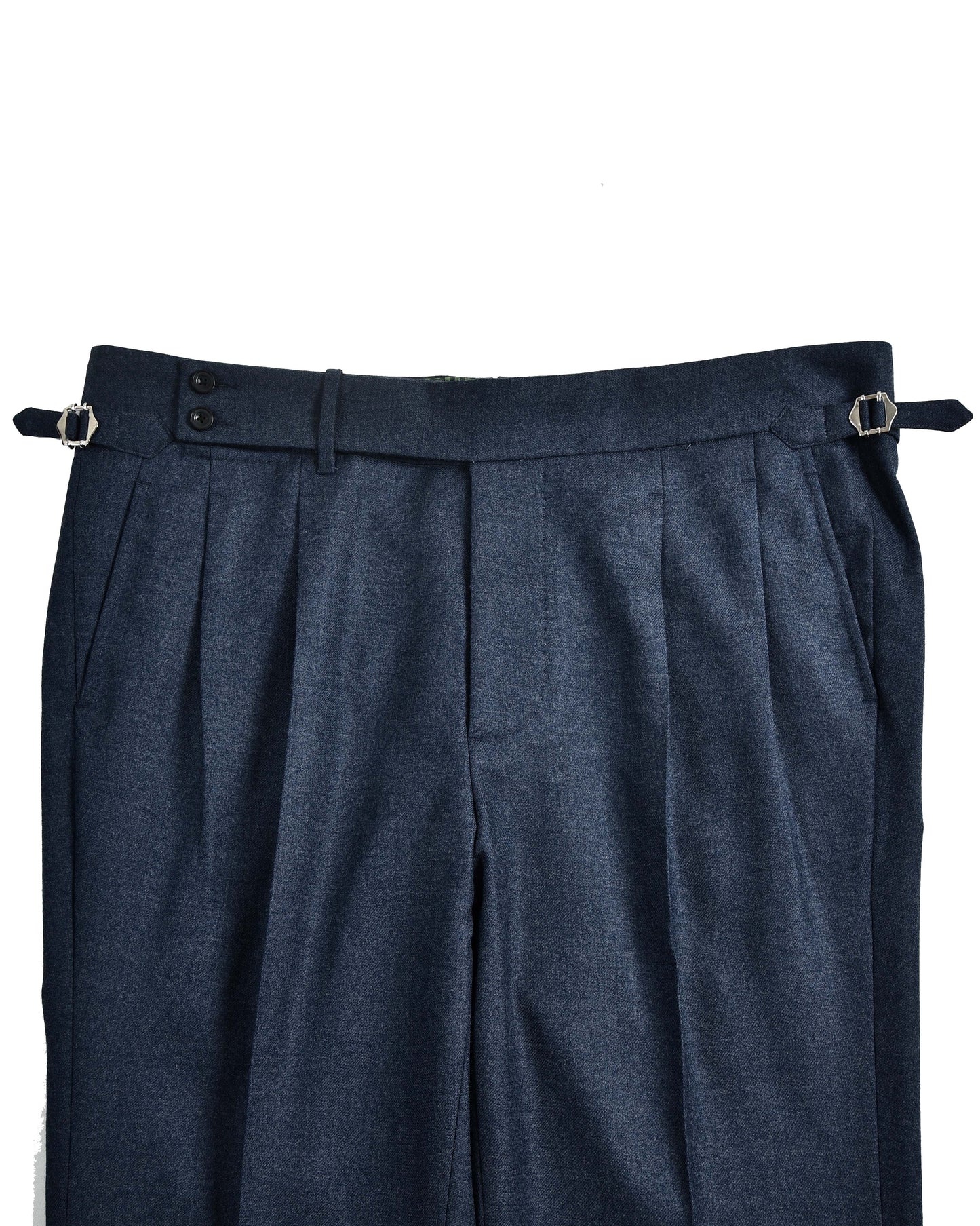 Marineblaue Anzughose aus Wollflanell von Dugdale