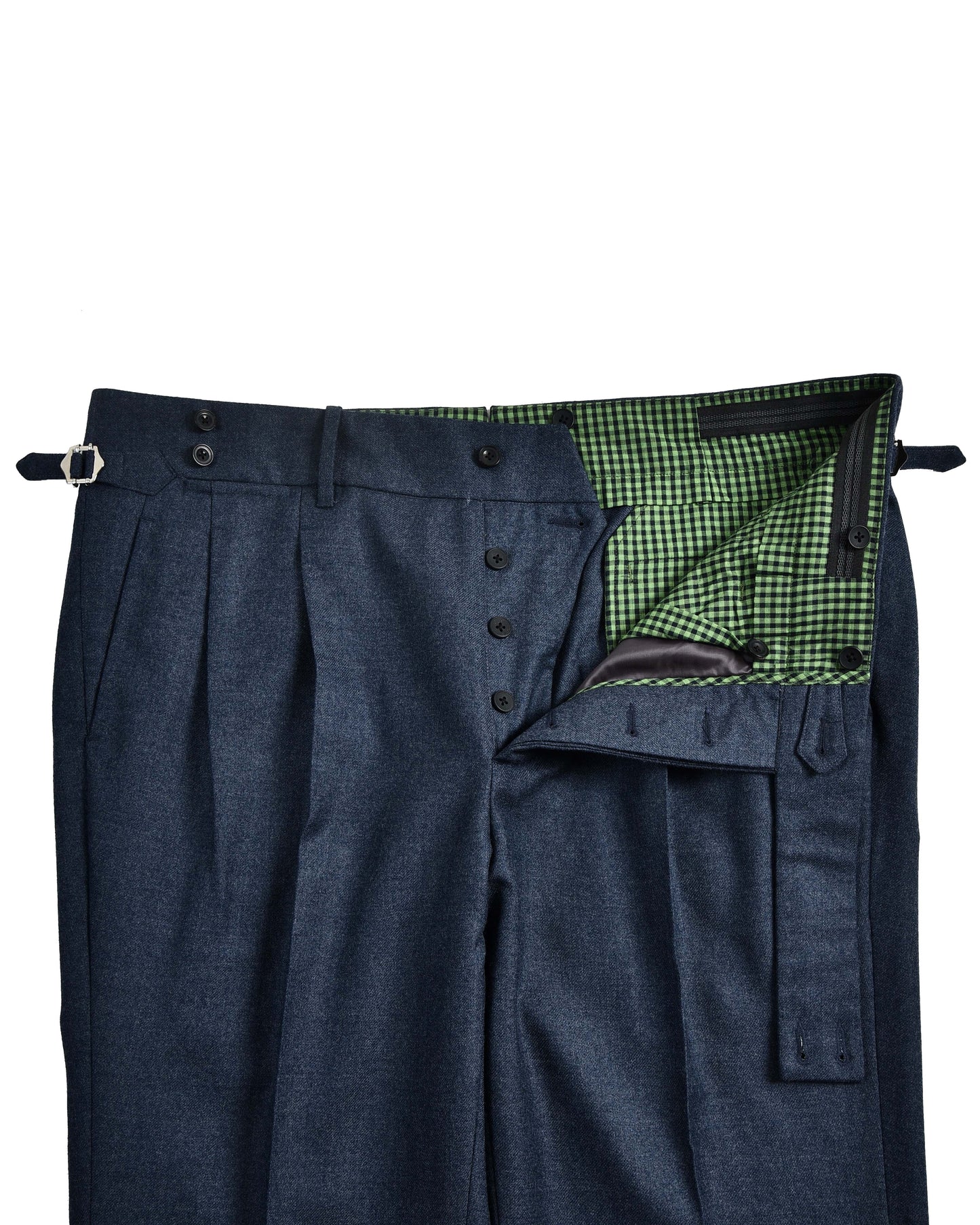 Marineblaue Anzughose aus Wollflanell von Dugdale