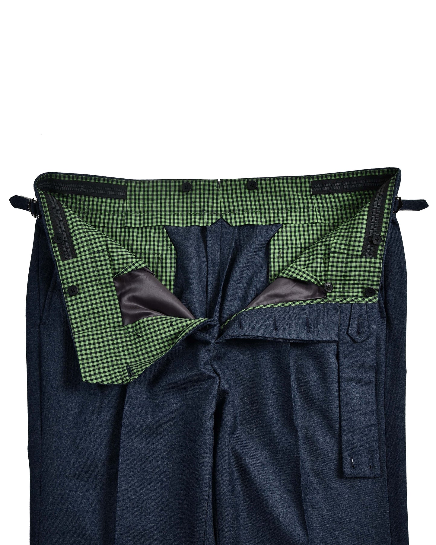 Marineblaue Anzughose aus Wollflanell von Dugdale