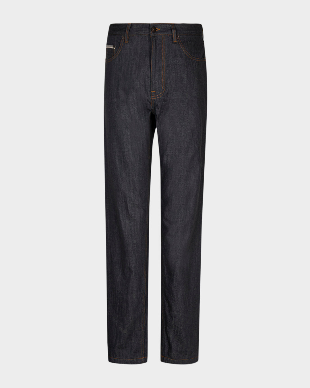 Front view of custom jeans for men by Luxire in grey