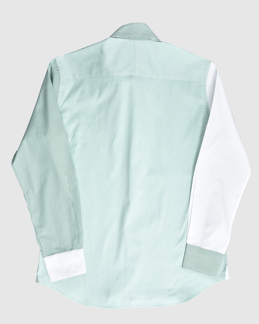 Grün-weißes Fun-Shirt aus Baumwolle