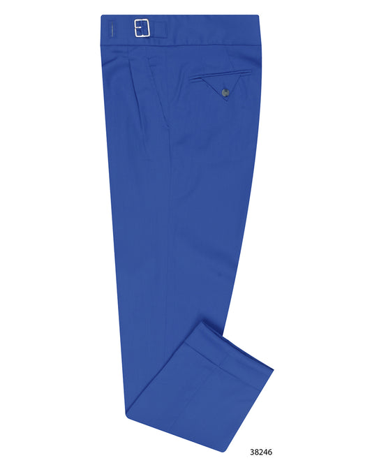 Gurkha-Hose aus VBC 100 % Wolle: Königsblauer Twill