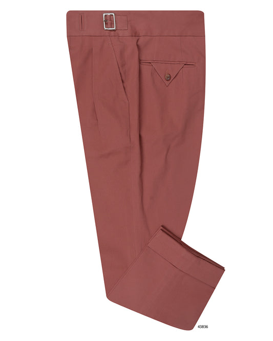 Gurkha Pant in Dugdale Cotton Brick Red Twill