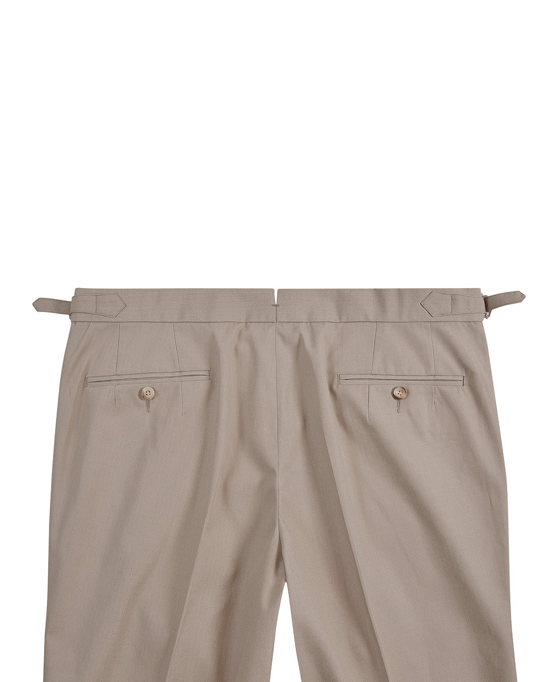 Beige Ripstop-Anzughose