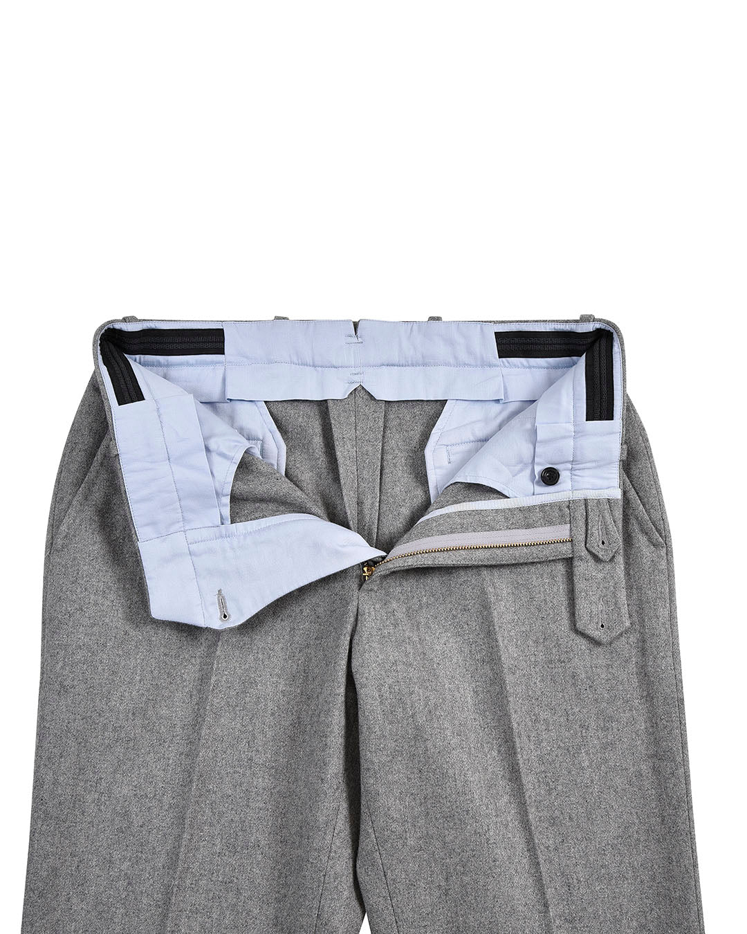 Graue Anzughose aus Wollflanell