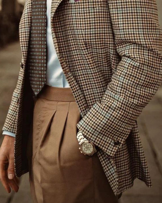 Pleated Pants in VBC Khaki Light Flannel