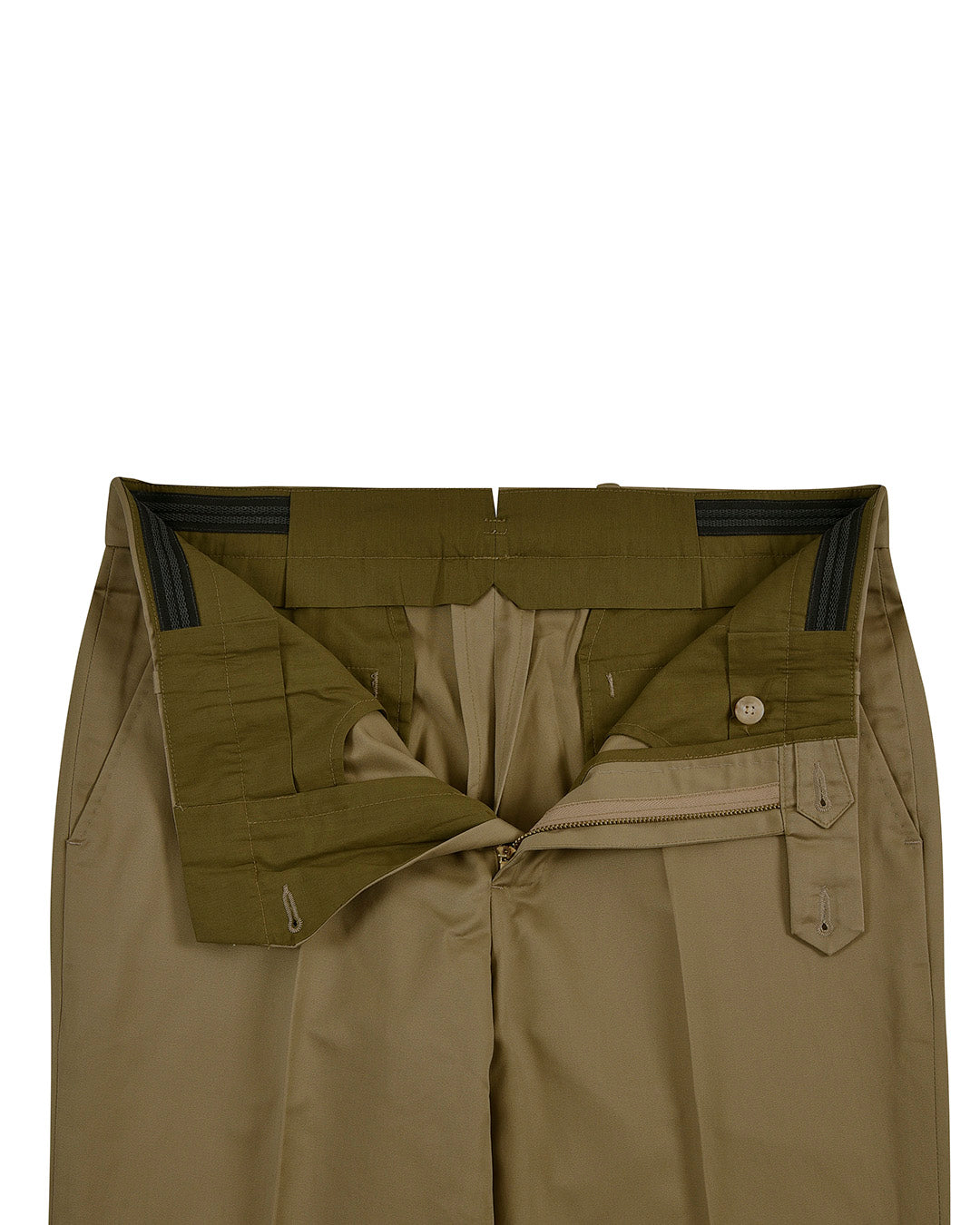 Anzughose aus britischer Khaki-Baumwolle