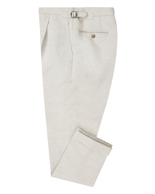 Leinen: Schweres Vintage-Creme Birdseye