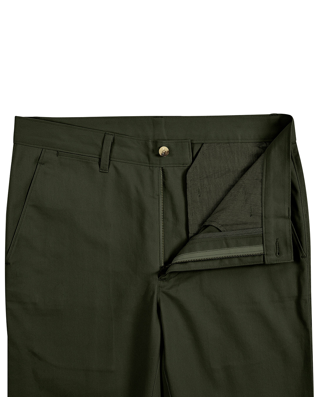 Genua Chino Hose Olivgrün