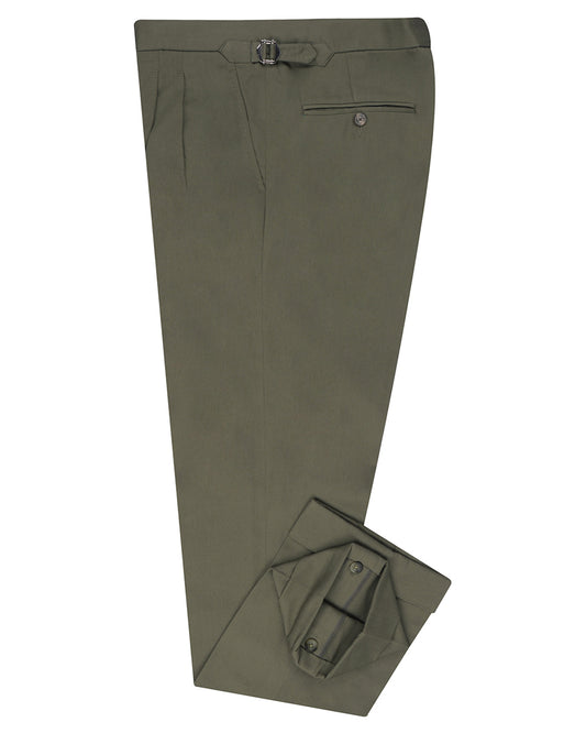 Sondrio: Washed Olive Twill