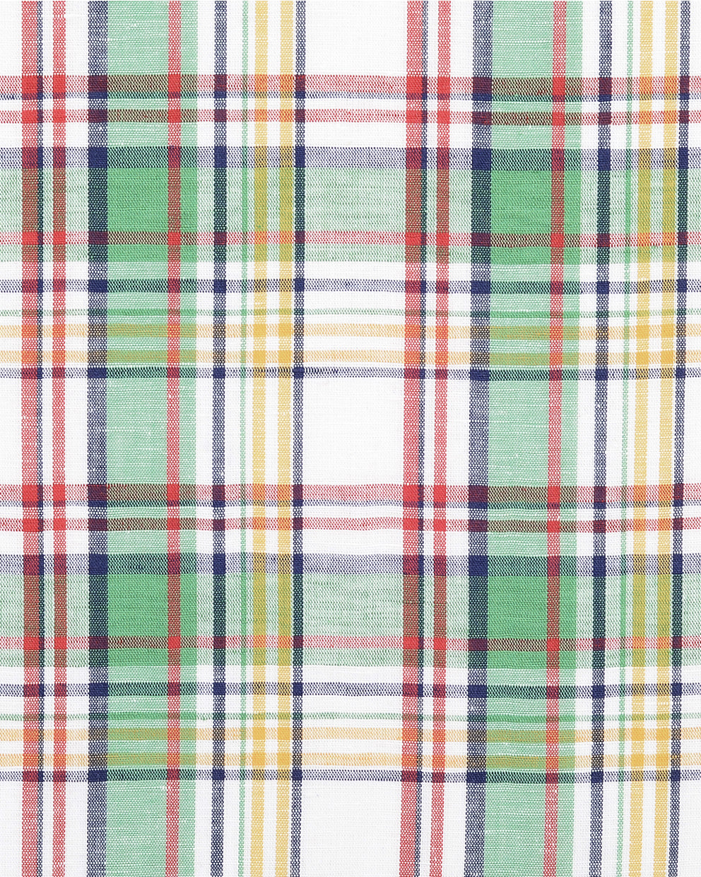 Cotton Linen: Classic Multi-color Madras Checks Shirt