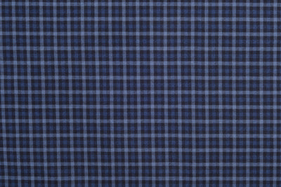 Pantalon en sergé à carreaux bleus et noirs VBC