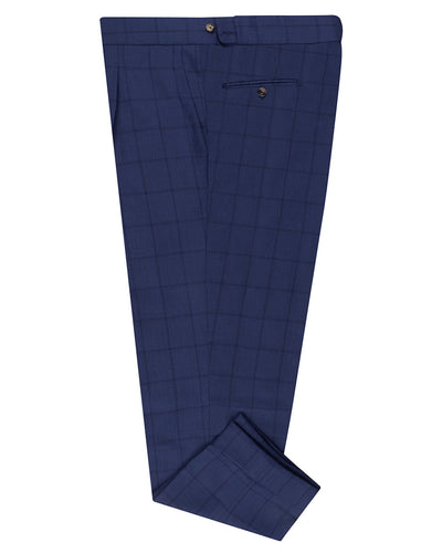 Drago : Super 160s Royal Blue Checks