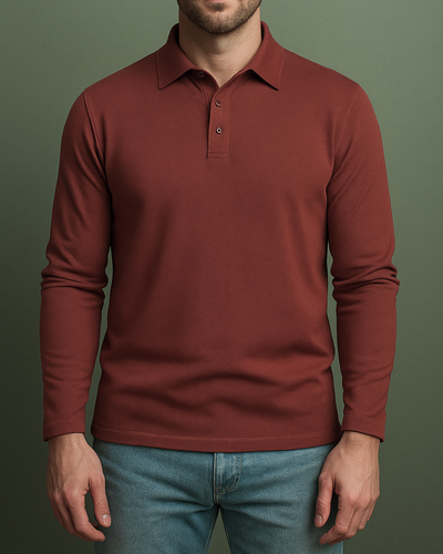 EZS Aria Rust Langarm-Polo