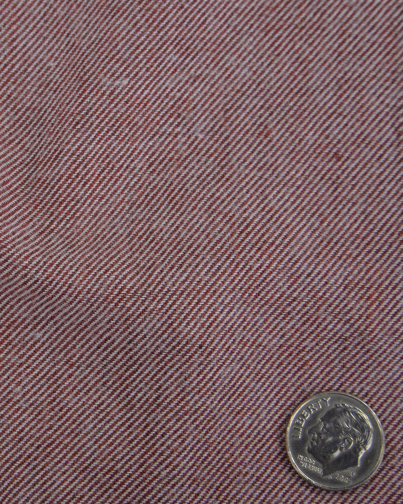 Red Twill Flannel Work Shirt