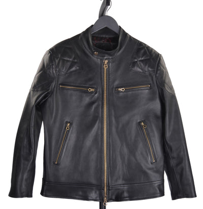Gesteppte Leder-Motorradjacke MTM