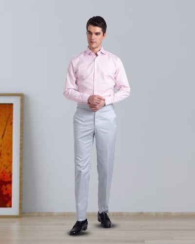 Anzughose aus grauer Baumwolle