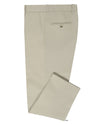 Chino en sergé doux gris kaki pierre