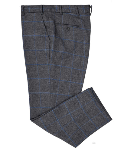 Holland &amp; Sherry Tweed Wollblau Himmelblau auf Dunkelgrau