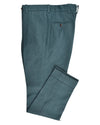 Pantalon en sergé de coton vert foncé