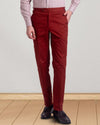 Rostfarbene Anzughose aus Twill