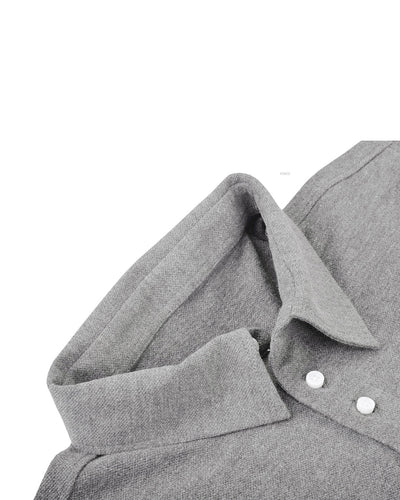 T-shirt mi-long gris chiné foncé