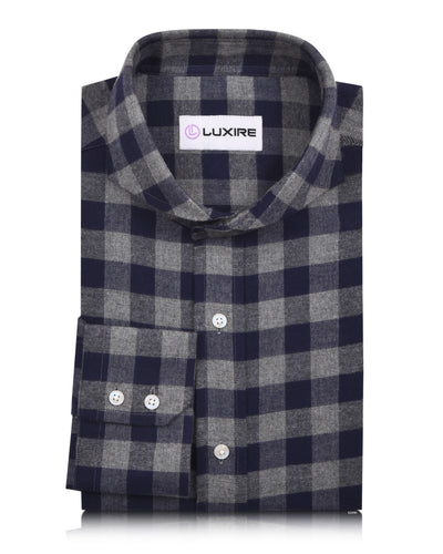 Chemise en flanelle grise à carreaux Navy Shepherd