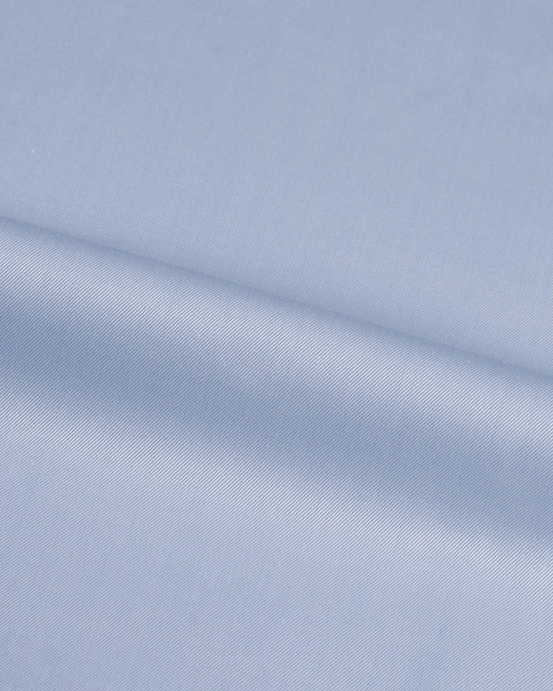 Brembana 2-lagiges Business-Twillhemd aus Giza-Himmelblau