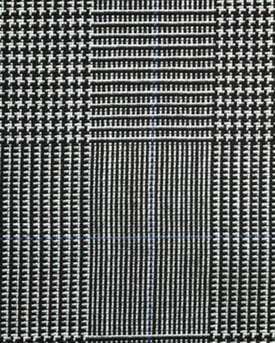 Laine Dugdale Fine Worsted - Gris Prince de Galles à carreaux bleus