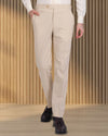 Pantalon habillé en coton kaki clair