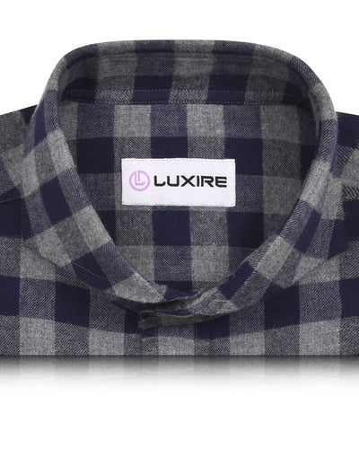Chemise en flanelle grise à carreaux Navy Shepherd