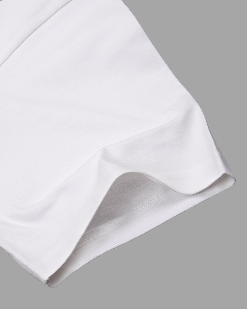 EZS Aria White Crewneck T-Shirt